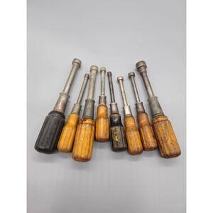 VTG Spintites Stevens & Walden Worcester Mass Nut Drivers Incomplete Lot of 8